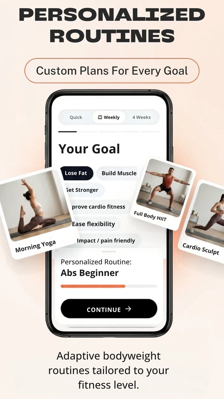 Personalized routine goal selection